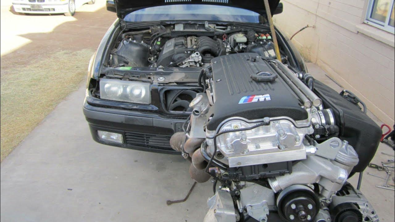 BMW E36 how to swap in S54 engine for cheap - YouTube