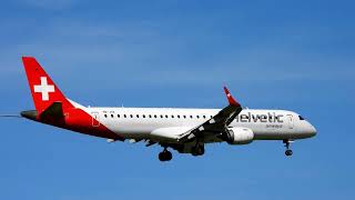 Helvetic Airways Embraer E190 HB-JVZ Landing at Zurich Airport