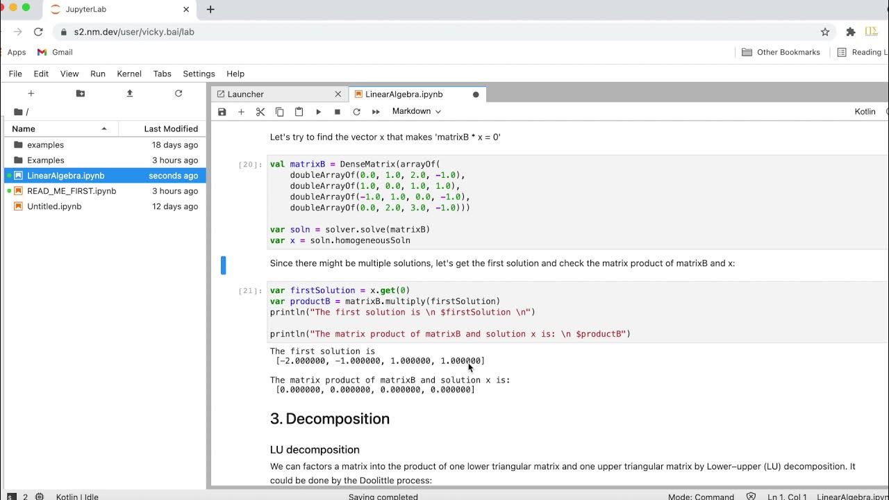 Linear Algebra using Kotlin - YouTube