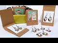 CUTE! Penguin Earring Tutorial in DIY Matchbook Gift Packaging