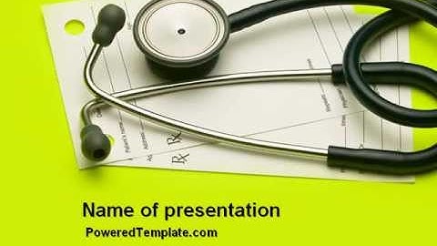 Phonendoscope With Medical Records PowerPoint Template by PoweredTemplate.com