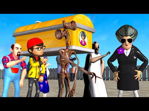 Scary Teacher 3D Miss T High Jump with Ice Scream 4 - Siren Head and Granny Coffin Dance Compilation