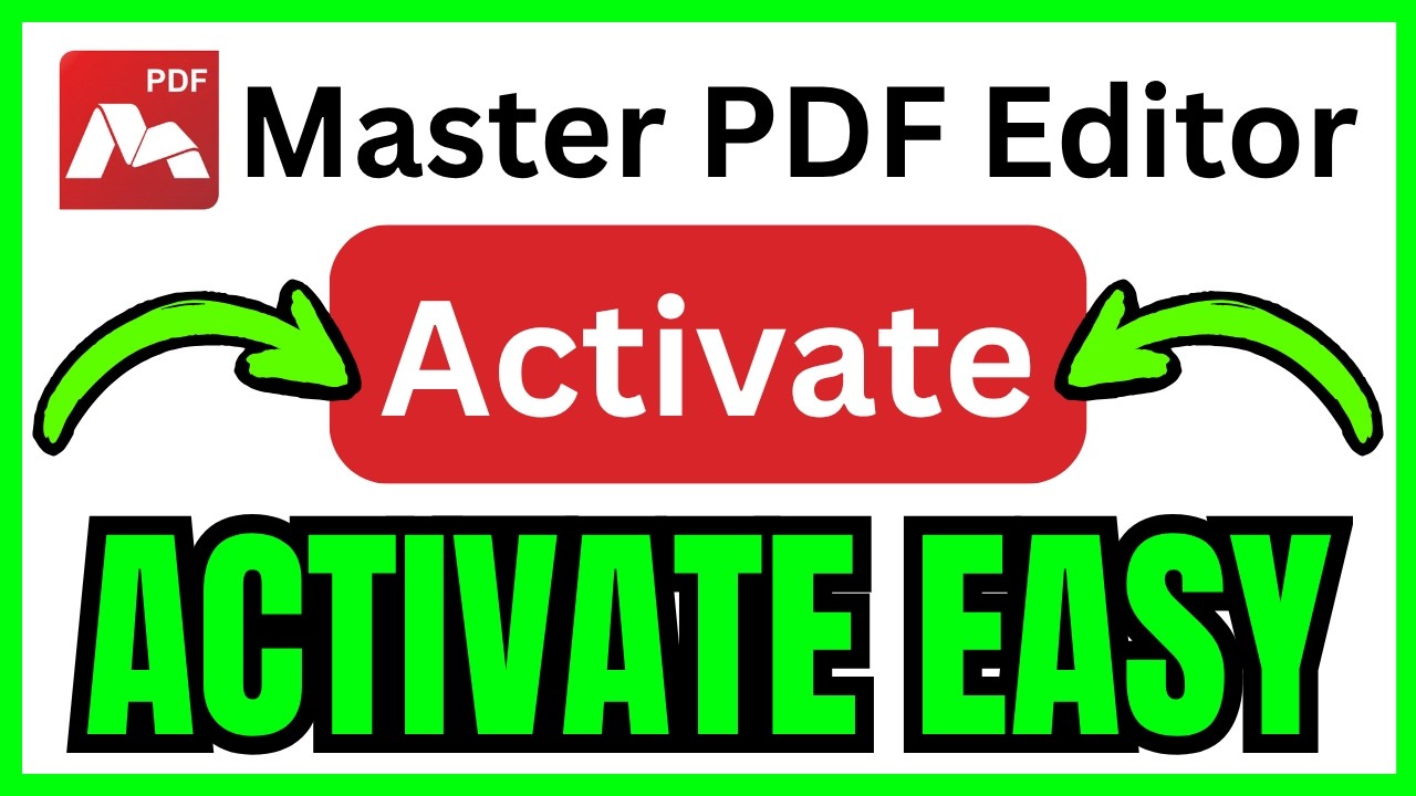 How To ACTIVATE Master PDF Editor (QUICK & EASY) 2026 - YouTube