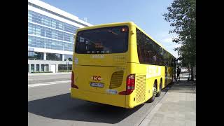 Setra S419 TEC 610134 1-WMS-72 on the Ligne E11 Leaving at Delta Metro Station for Louvain-la-Neuve