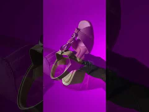 Sandália Usaflex Salto Bloco Pedraria Feminina Marrom / Nude
