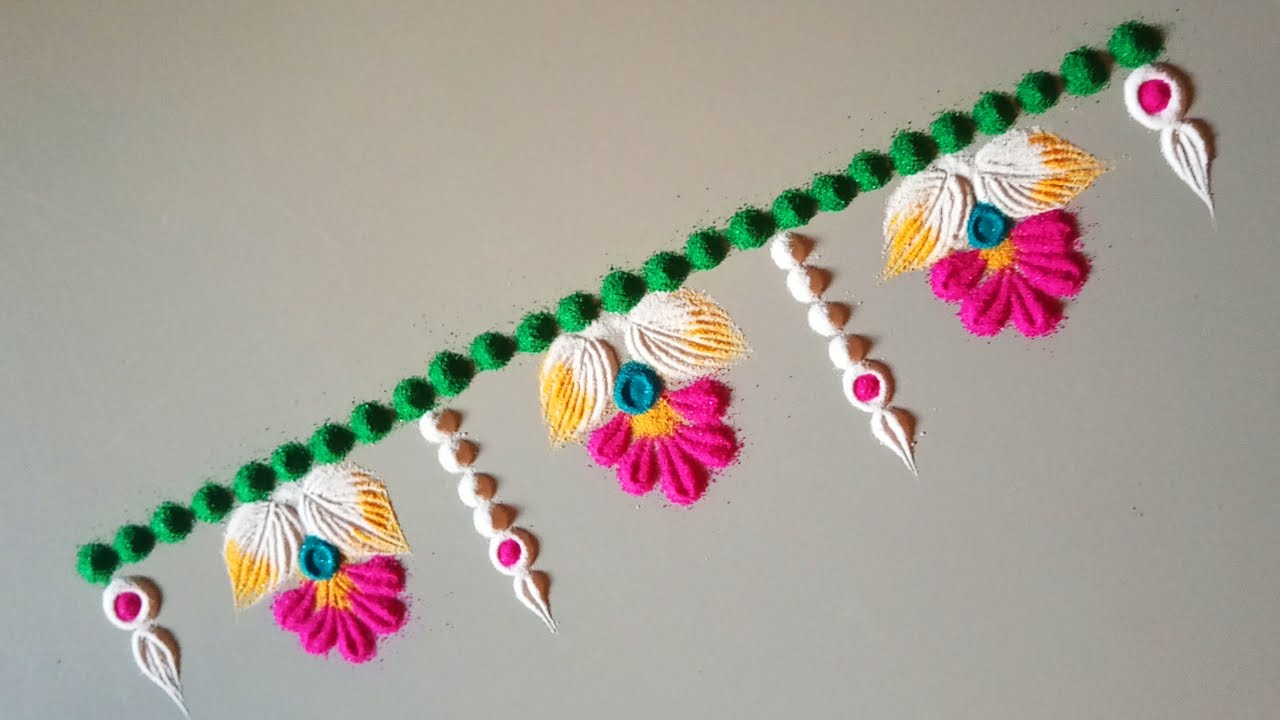 Simple Border Rangoli design Door border rangoli Diwali Border