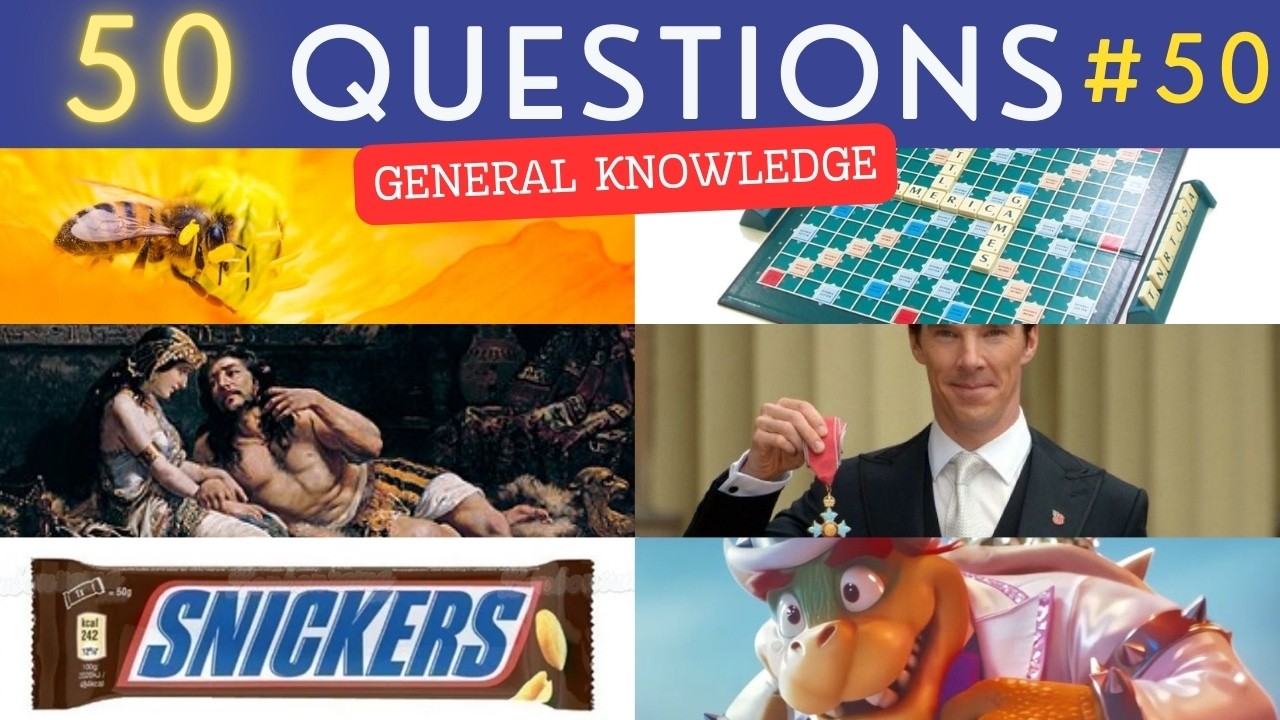 The General Knowledge Quiz #50 ¦ 50 Trivia Questions - Pub Quiz