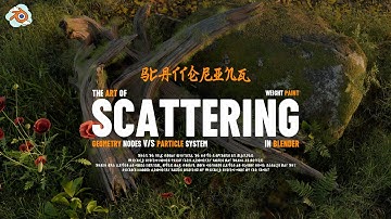 How to scatter Grass in blender with Geo nodes and Particles System | Blend With Roy | Tutorial