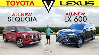 HALF-PRICE BARGAIN?? -- 2023 Toyota Sequoia vs. Lexus LX 600: Comparison