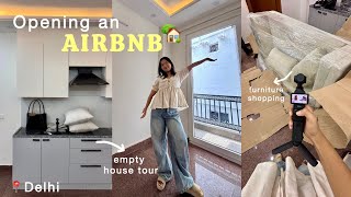 Opening my first Airbnb in Delhi : Empty House Tour & Furniture Shopping | Arunachali 🇮🇳