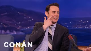 George Clooney Cut Off Colin Hanks On The Red Carpet | CONAN on TBS