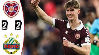 Hearts vs Rapid Wien 2-2 Highlights | UEFA Conference League - 2026/2027