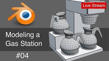 Modeling a Gas Station with Blender #04