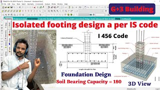 Isolated footing design a per IS code using Staad Pro software | civil engineeriing | foundation |