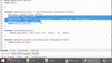 2. Mysql  class   كلاس قواعد البيانات  (Mysqli)