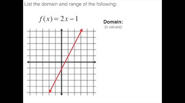Domain and Ranges Linear