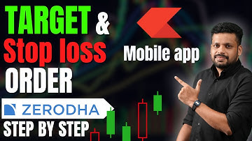 How to Place Stop Loss and Target Order in Zerodha Kite Mobile App | Step by Step Guide