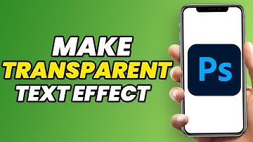 How to make Transparent Text Effect in Photoshop (FAST)