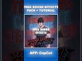 Free sound effects + how to use them in CapCut #capcut #edit #editingtutorial