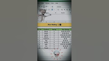 Star Rating In Excel 😱⭐✅ #excel #exceltricks #star #rating #exceltips #excelformula #shorts #asmr