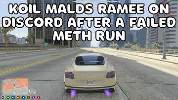 Koil calls Ramee on Discord after he got Arrested from a meth Run | NoPixel GTA RP