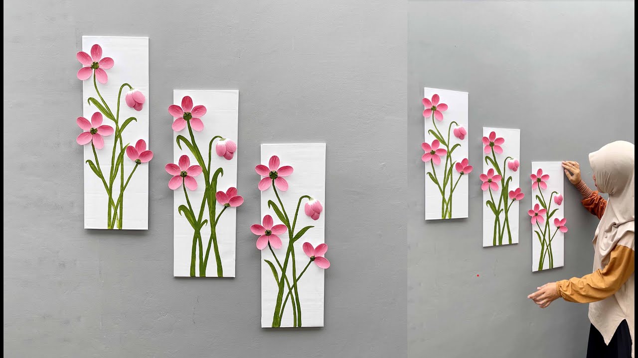 Ide Kreatif Hiasan Dinding dari Kardus  dan Sendok Plastik Bekas