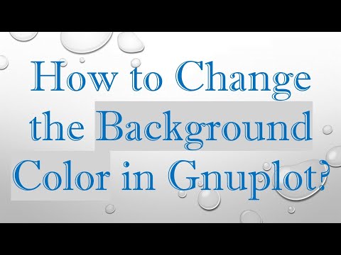 How to Change the Background Color in Gnuplot?
