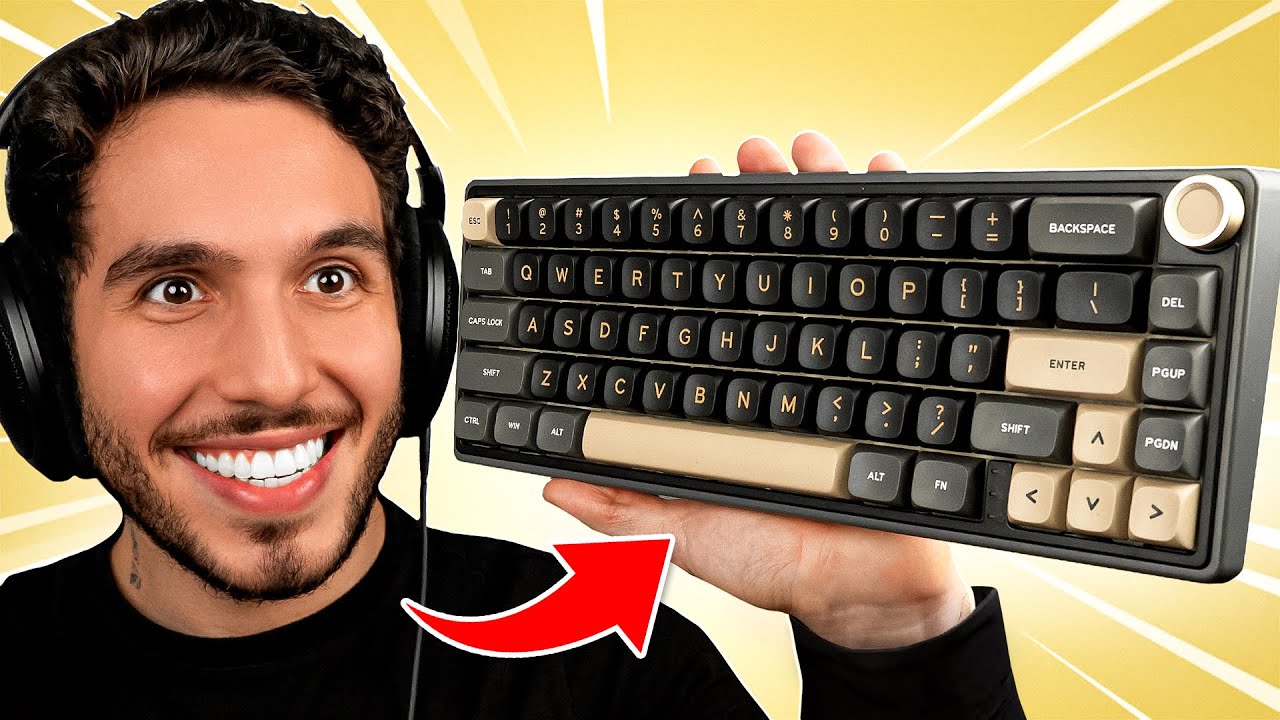 Me enviaram um teclado LINDO... mas será q é BOM? 🤔 (RK R65)