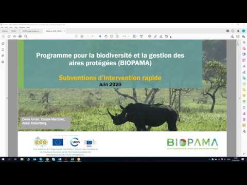 Les subventions d'intervention rapide BIOPAMA: Session d'information (en français)