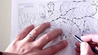 Wind speed from a synoptic chart