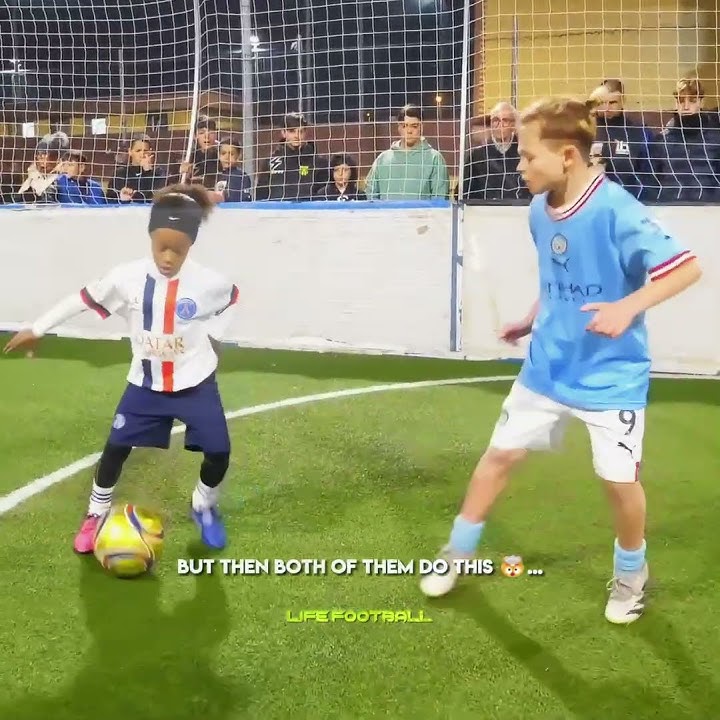Mini Ronaldinho Plays Against Kid Haaland🥶☠️ #shorts #football #soccer