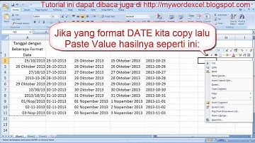 cara merubah format tanggal (date) jadi format text Tips Excel