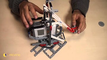 Catapult built from LEGO Mindstorms EV3/NXT (Part 3 - Automatic loading)