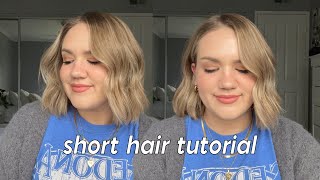 How I style my short hair! Undone beachy waves 2024