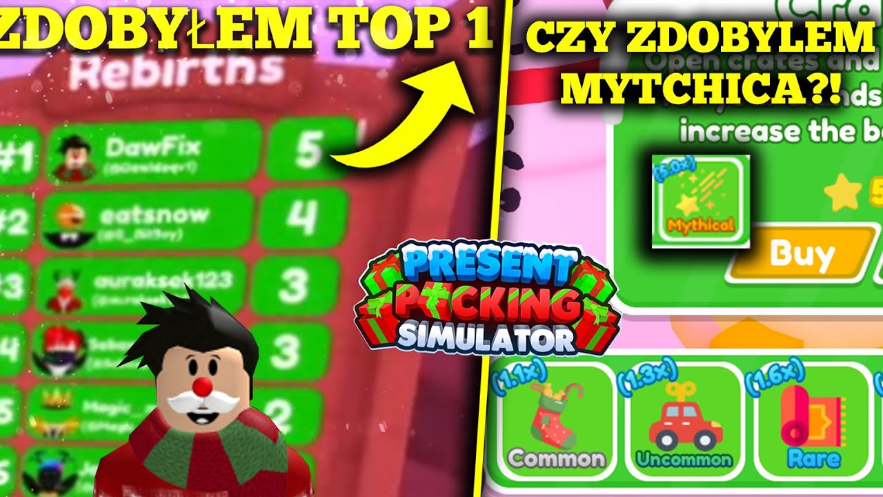 🎉ZDOBYŁEM TOP 1 W PRESENT PACKING SIMULATOR - YouTube