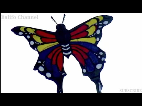 layangan kupu kupu barong motif full colour corak unik 