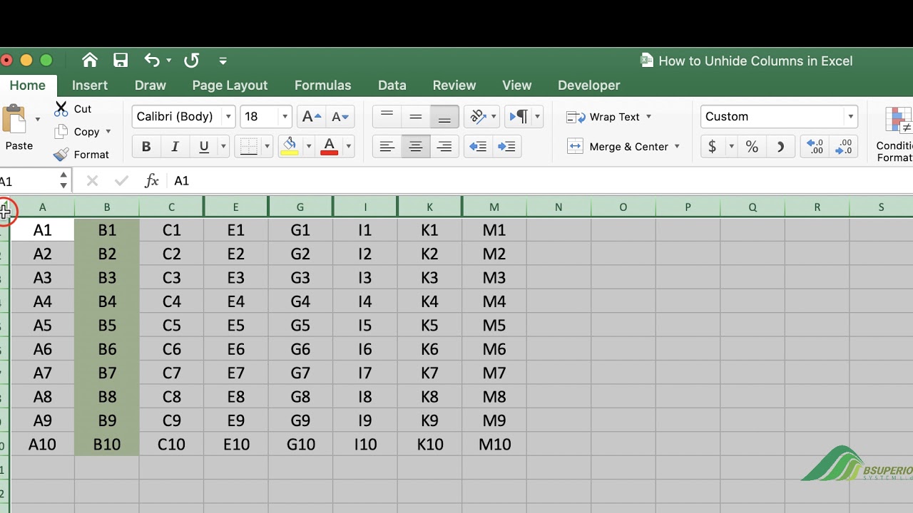how to unhide a column in excel 2013 how to unhide a column in excel 2013