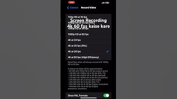 How to change i Phone screen Recording quality