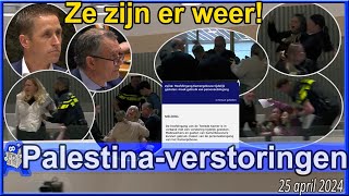 Pro Palestina-activisten verstoren vergadering en blokkeren ingang gebouw - Tweede Kamer