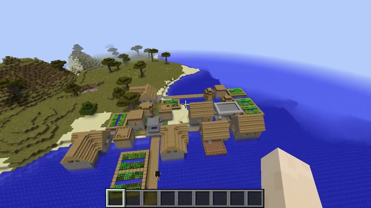 Minecraft 1 12 2 Seed 055 Village With Diamond Near Island At Spawn Youtube