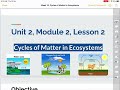 Cycles of Matter in Ecosystems: Water, Nitrogen, and Oxygen-Carbon Dynamics