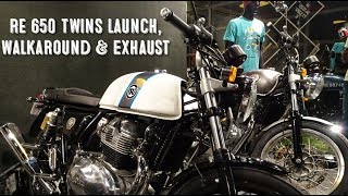 ROYAL ENFIELD 650 TWINS LAUNCH, WALKAROUND & EXHAUST NOTE by MotoWingz 354 views 5 years ago 10 minutes, 20 seconds