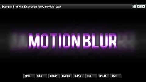 Realtime xml blur glow shine flash intro and text effect