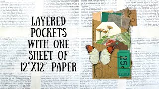 Make Layered Pockets using a sheet of scrapbook paper | 12\\