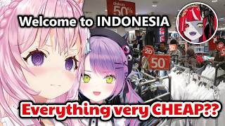 Koyori and Towa SHOCKED by how cheap everything in Indonesia is. Meanwhile Ollie : ....