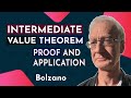 Intermediate Value Theorem Proof and Application, Bolzano's theorem