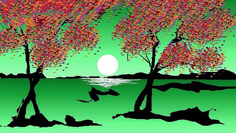 How to Draw In Computer | Microsoft Paint Tutorial | MS Paint | Computer Drawing | Scenery Drawing