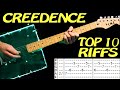 Top 10 ccr riffs  guitar tab  guitar lesson  guitar chords creedence clearwater revival