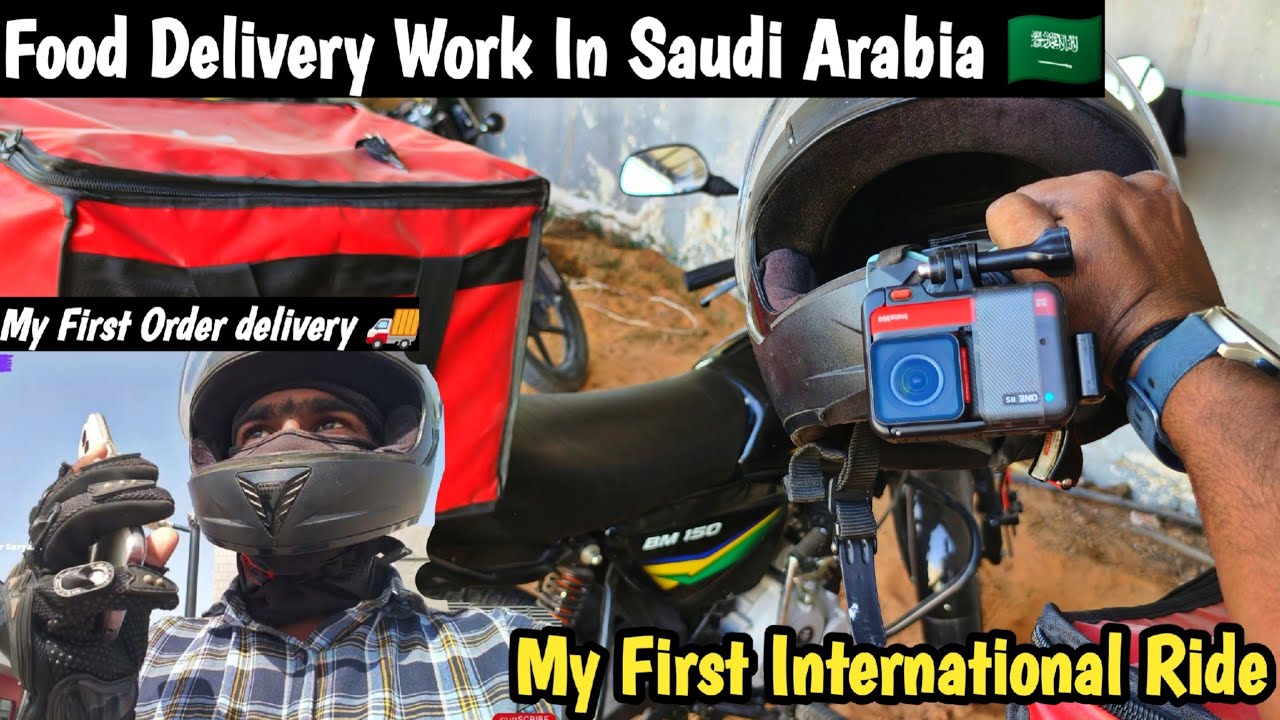 😁My first international Bike Ride || Food Delivery Work in Saudi Arabia ...