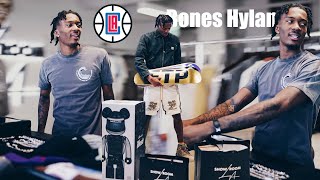 Los Angeles Clipper Bones Hyland Shops Exclusive Designer Sneakers & Clothing at Showroom HQ!